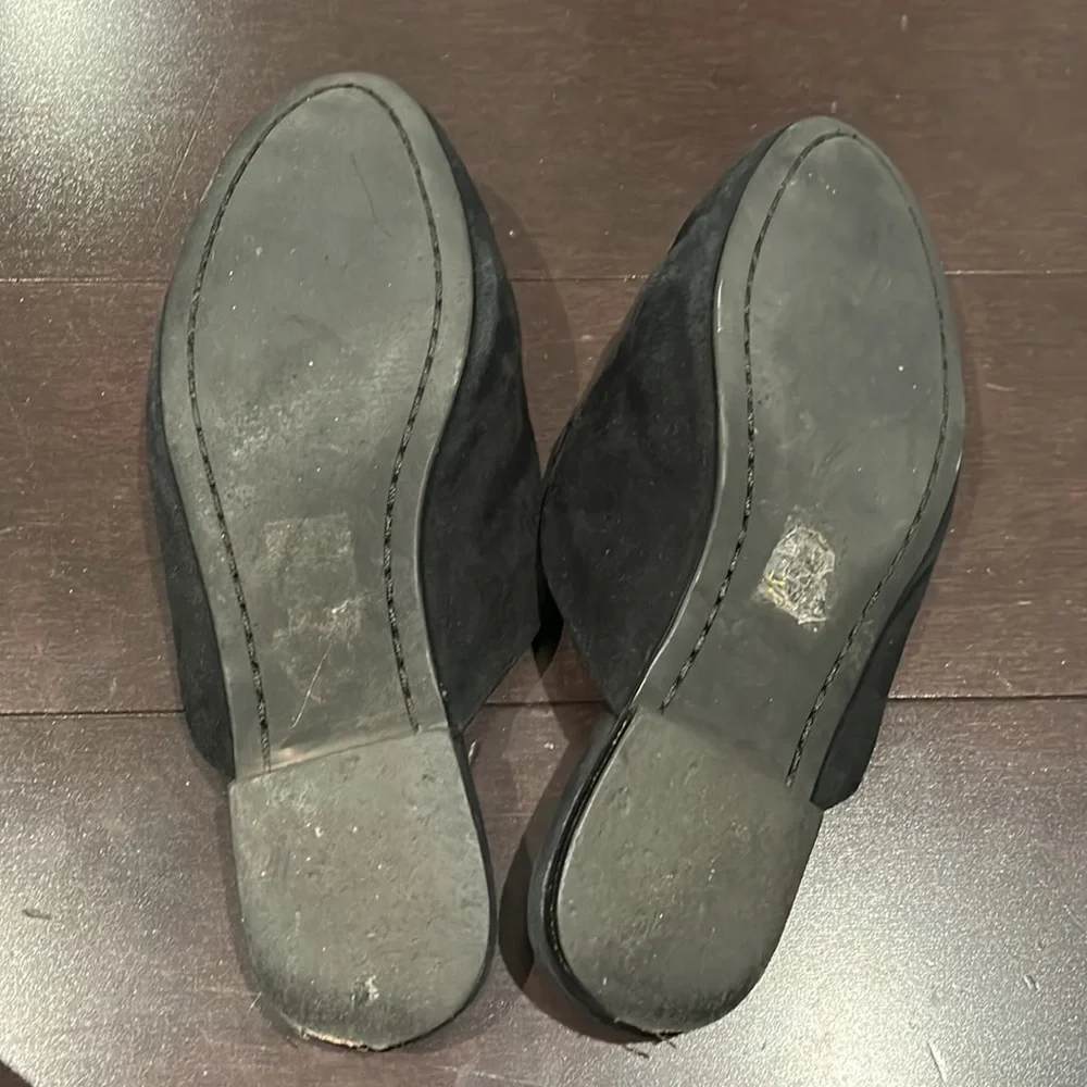 Jeffrey Campbell Black Suede Slip On Flats Size 7 - Picture 3 of 5